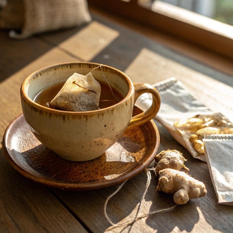 FGO Organic Ginger Tea, 100 Count, Eco-Conscious Tea Bags, Caffeine