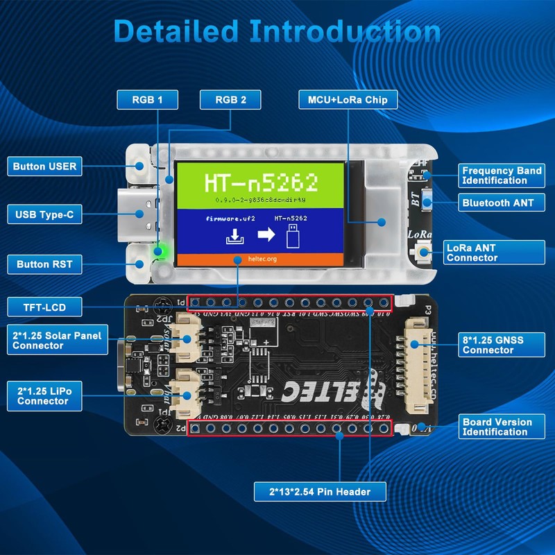 Mesh Node T114 Module Board V2 with TFT Display, nRF52840