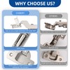 Chibery 2 Pack Inset Soft Close Concealed Frameless Cabinet Hinges,