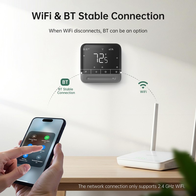 Provirtec Smart Thermostat for Home with Room Sensor, 7 Days