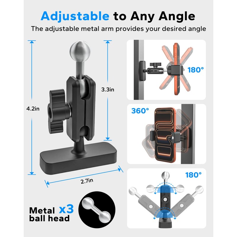 Upgraded Magnetic Tractor Phone Holder for Forklift/Front Loader/Excavator