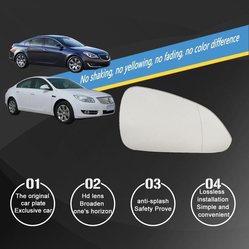 Passenger Side Mirror Replacement Glass for Buick Regal 2011-2017, Automotive