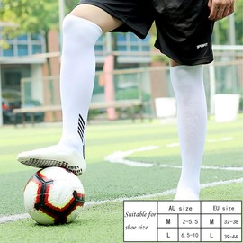 FIBOGOUP 2 Pair Grip Socks Football,Soccer Socks Anti-slip Men's Women's,Athletic Socks for Football Basketball Hiking Running Yoga black-white