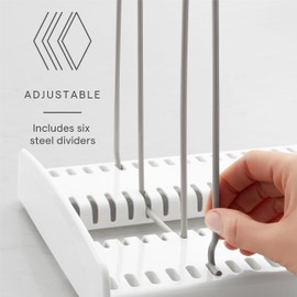 YouCopia StoreMore Cookware Rack Adjustable Pan Organizer, White