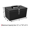 Peastorm Small Steel Metal Tool Box, Lockable Storage Box for