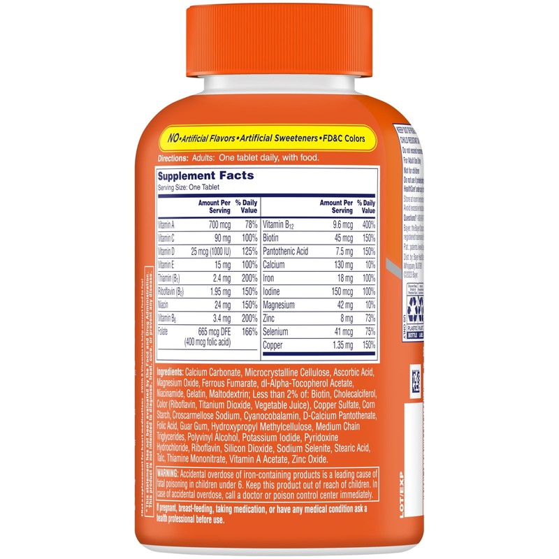 ONE A DAY Womens Complete Daily Multivitamin with Vitamin A