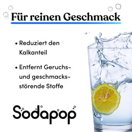 Sodapop Sodapop Wasserfilter-Kartuschen, 3 St1ck, kompatibel mit BRITA?* MAXTRA?*, MAXTRA+?* und MAXTRA PRO?* Wasserfilterkannen inkl. PerfectFit* System, reduziert geschmacksst?rende Stoffe im Trinkwasser