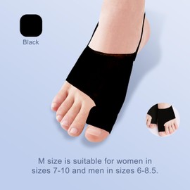 Twoyu Bunion Corrector for Women and Men, Big Toe Straightener, Relief Splint Pads, Brace Socks Corrector, Hallux Valgus (Black)