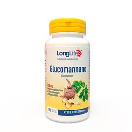LongLife® Glucomannano | 3000 mg per dose giornaliera | Metabolismo dei carboidrati | Metabolismo del colesterolo | Benessere intestinale | 100 capsule vegetali | Vegano e senza glutine