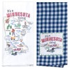 DHE 2 Piece Home State of Minnesota Embroidered Kitchen Towel