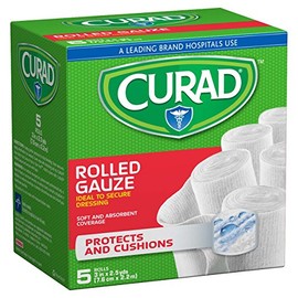 Curad CUR4731435 Prosorb Rolled Gauze, 3" x 90", 5 Count (Pack of 24)