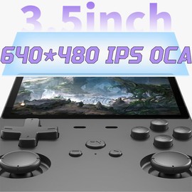 L35 3.5" Consola de juegos portátil 3000mAh RK3326 con funda portátil, color blanco 64GB