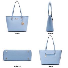 Soperwillton Handbag for Women Wallet Tote Bag Shoulder Bags Top Handle Satchel 5pcs Purse Set