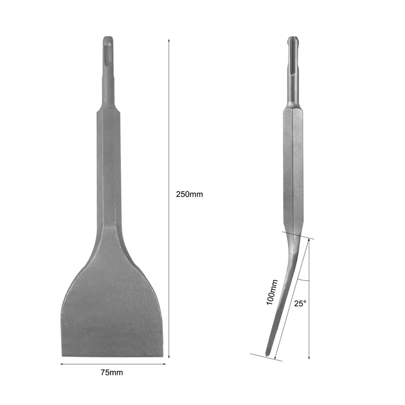 Tile Chisel SDS Plus Chisel - 250 x 75 mm,