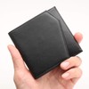 INDESTAR Men's Bi-fold Wallet, Cowhide Leather, Thin, Compact, Coin Purse