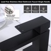 AmirLans Black Faucet Bathroom, Stainless Steel Matte Black Bathroom Faucet