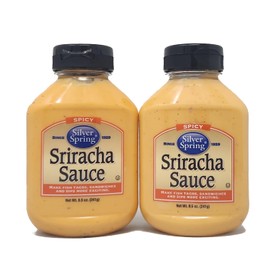 2 Pack of Spicy Sriracha Sauce Silver Spring 8.5oz Bottles - Make Fish Tacos Sandwiches and Dips More Exciting