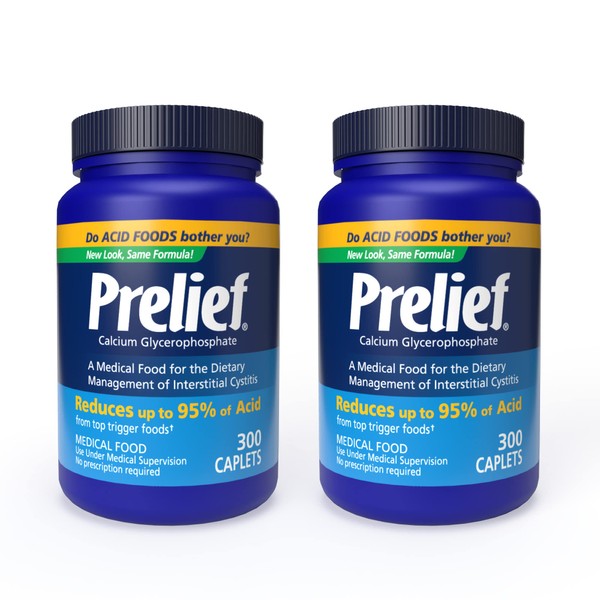 Prelief Acid Reducer Caplets Dietary Supplement, 300 Count (Pack of 2)