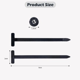 100PCS Nylon Universal Cable Tie Buckle, Heavy Duty Self Locking Nylon Zip Ties, 2025 Upgrade Multipurpose Plastic Cable Ties Tool, UV Resistant Black Zipties for Car Daily Repair