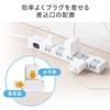 Sanwa Direct 700-TAP051 Power Strip, 2 Meters, 10 Outlets, Surge