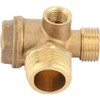 CYTGOUPER Brass 3-Port Check Valve for Air Compressor, Unidirectional Check