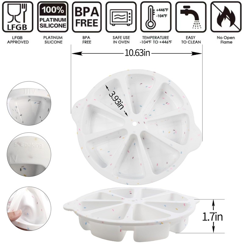 SHEbaking Scone Pan Silicone Scone Pans for Baking, Wedge Pan