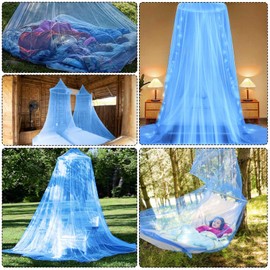 GTDOOCE Mosquito Net Bed, Mosquito Net Bed, Mosquito Net Travel 60 x 250 x 1100 cm, Mosquito Net Travel Blue, Bed Canopy Girls for Garden, Camping, Home, Bed Canopy