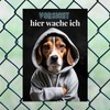 siviwonder Dog Sign with German Text "Vorsicht Beagle" English Dog