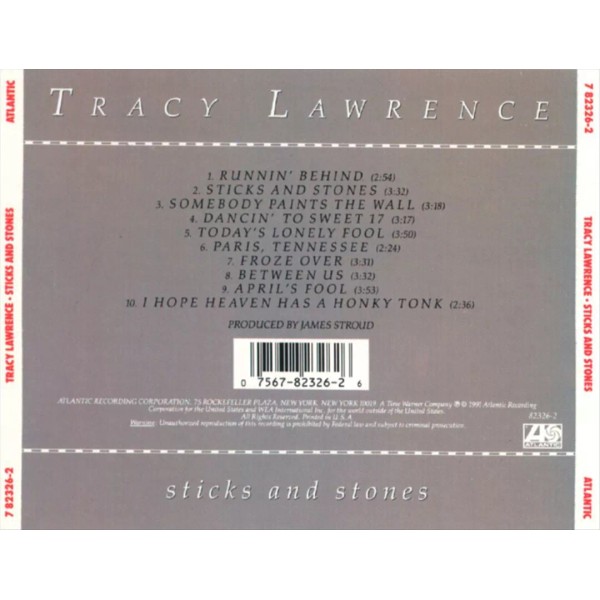 TRACY LAWRENCE STICKS AND STONES NEW CD