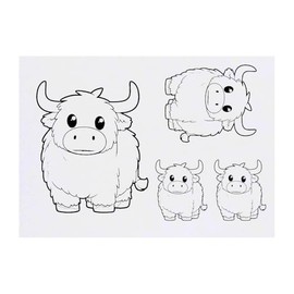 Azeeda 4 x 'Süße Hochlandkuh' Temporäre Tattoos - Wasserfest, Hautfreundlich & Ungiftig · Transfers in Verschiedenen Größen (TO00085722)