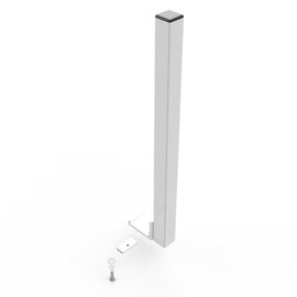 Prime Design Ladder Rack Double Ladder L-Post, Gen4 Square Cap, 16in Height, White Powder Coated, RKT-7884