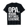 Men's Grandpa Myth Legend Grandad Birthday Christmas Gift T-Shirt