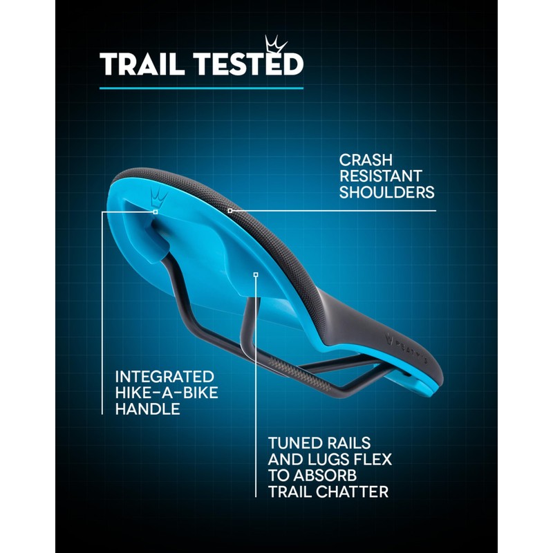 Peaty's Monarch Saddle - Mountain Bike Seat, 260mm, 4130 Rail,