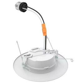 Commercial Electric 5/6 in White Integrated LED Energy Star Color Changing Recessed Trim Downlight