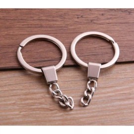 unbranded Quality 5 Blank Keyring Keychain Key Chain Ring Findings Split Rings Chain DIY