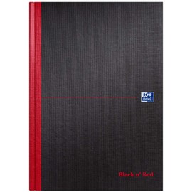 Black n' Red A4 Casebound Notebook - Plain