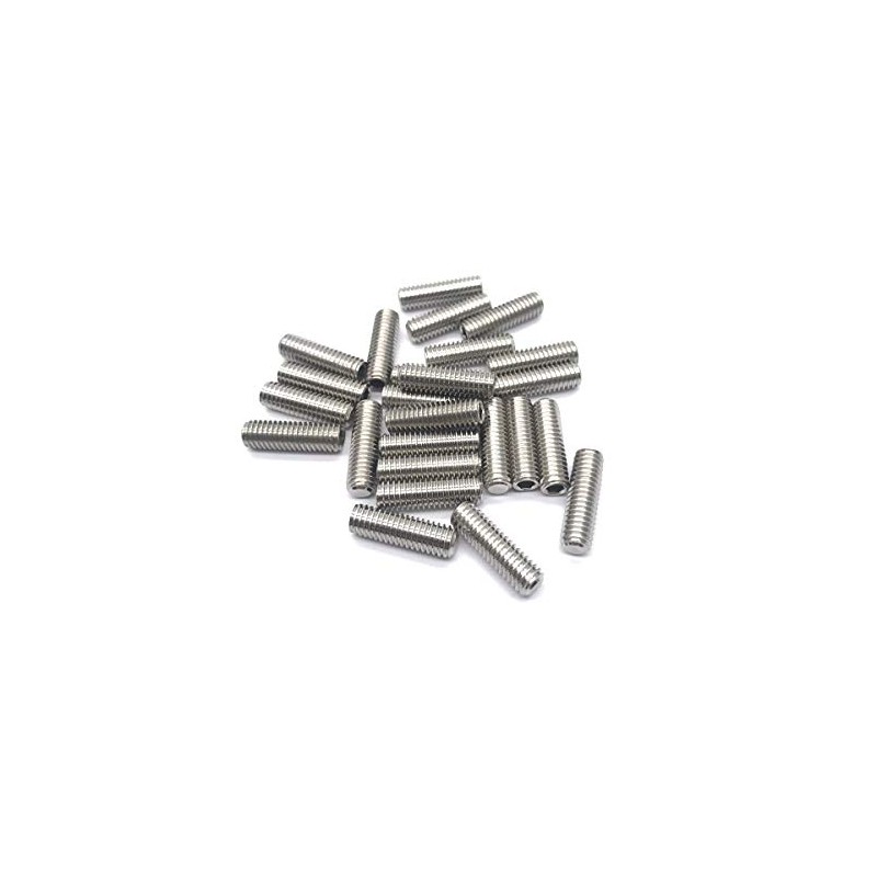 25pcs M6x20mm Stainless Steel Hex Socket Set Cap Point Grub