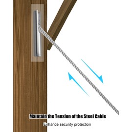 40 Pack 1/8" Invisible Cable Railing Kit Toggle Anchor Angle, T316 Stainless Steel Tensioner Hardware and Terminal Hidden, Silver Adjustable Cable Railing for Metal Railing Corner Post and Wall Post