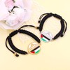 JunyiDIY Gold Al-Aqsa Mosque Palestinian Flag Faith Bracelet, Black Woven