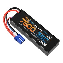 Powerhobby 2s 7.4v 7600mah 35c Lipo Battery w EC5 Plug 2-Cell Fits