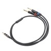3.5mm 1/8 Inch Male to Dual 6.35mm 1/4 Inch TS