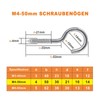 MOGADEE® Pack of 30 Screw Hooks, Stainless Steel, Ceiling Hooks,