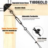 TIBEGOLD Anti Sag Gate Kit for Wooden Fence, Black Gate