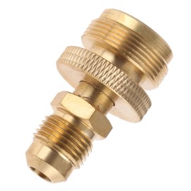 Mtsooning 1lb Propane Disposal Regulator Adapter Fitting with 1/4" Quick Connect Disconnect Adapter and 1/4" Male 1" x 20 Male Throwaway Cylinder Thread for Bubby Heater Hook Up RV Trailer