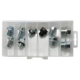 Sherco-Auto 10 Piece Oil Drain Plug & Fiber Gasket Assortment Kit - Top 10 Popular Sizes - 12mm to 20 MM - USA Made