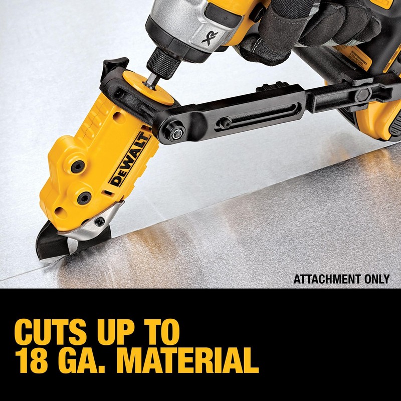 DEWALT Metal Shear/Cutter Drill Attachment, Impact Ready, 360 Degree Pivoting
