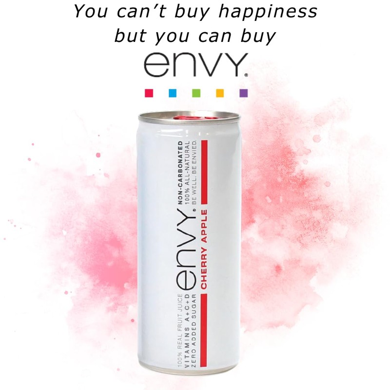 Envy Non-Carbonated 100% Fruit Juice, Cherry Apple 8 oz (Case