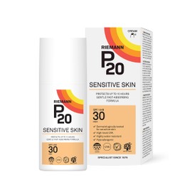 RIEMANN P20 SPF30 Sensitive Sun Cream 200ml, High Level UVA Protection for up to 10 Hours, Allergy Certification, Water Resistant, Durable & Long Lasting, Sweat Resistant