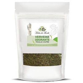 Herbes du Monde Herbal Tea with Cut Scented Verbena - Anti-Stress and Digestive Infusion - Aloysia citrodora - 1 Bag of 80g