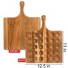 Okllen 30 Holes Reversible Wooden Deviled Egg Platter with Handle,